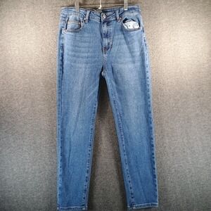 Monkey Ride Jeans Original Vintage Women 13/31 Med Rise Straight Leg Light Wash